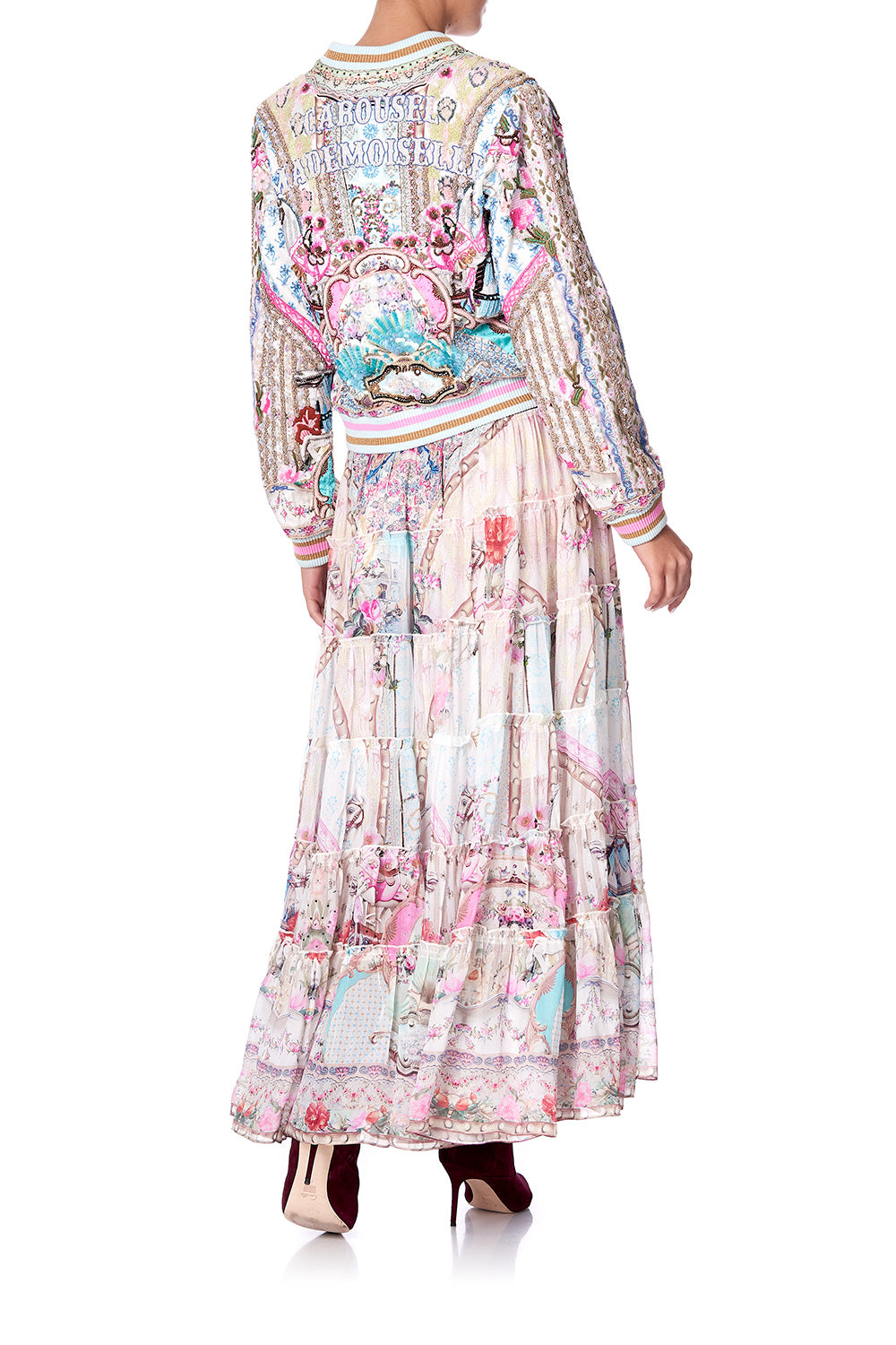 SHEER TIERED CIRCLE SKIRT CAROUSEL MADEMOISELLE