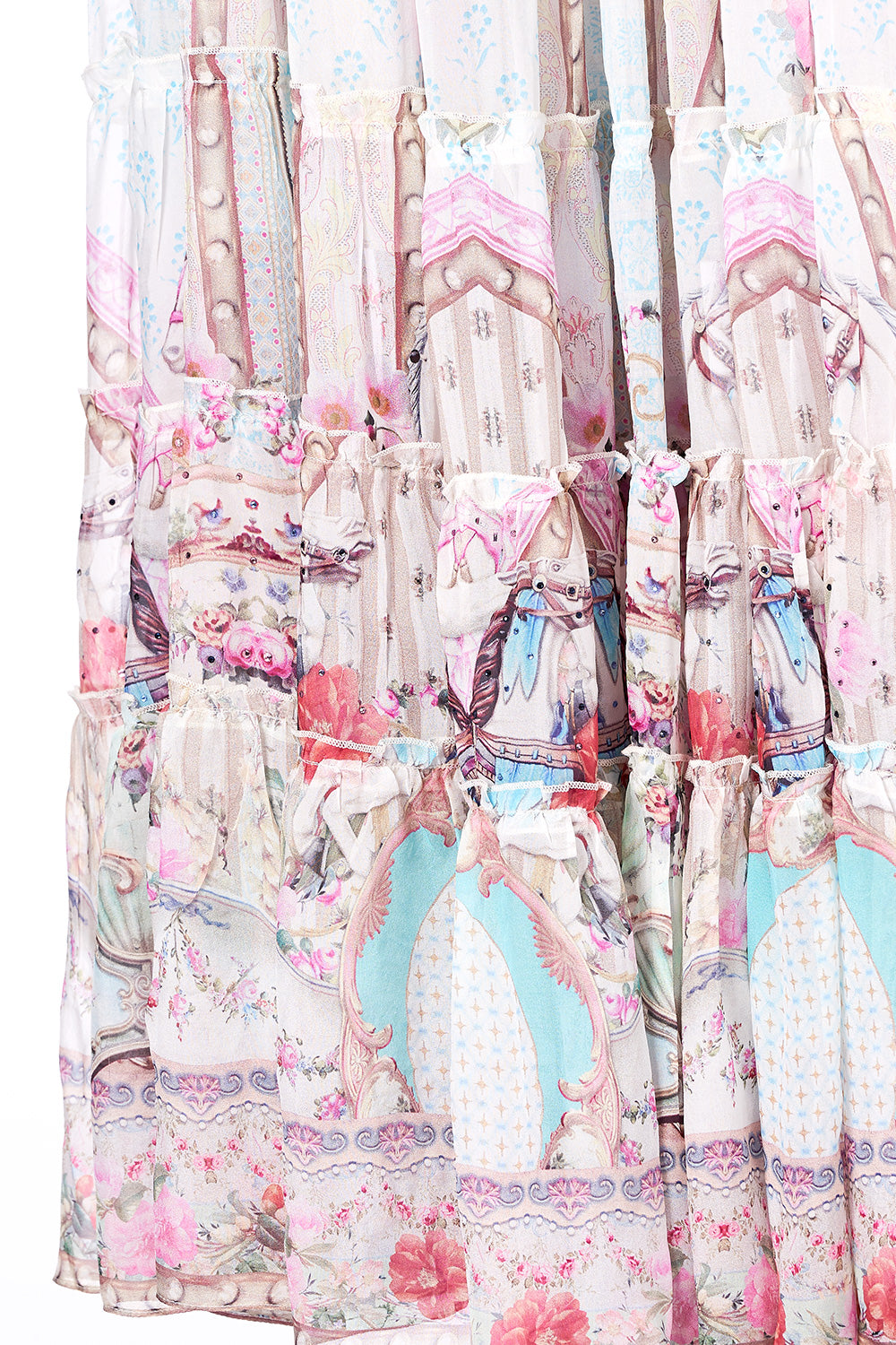 SHEER TIERED CIRCLE SKIRT CAROUSEL MADEMOISELLE