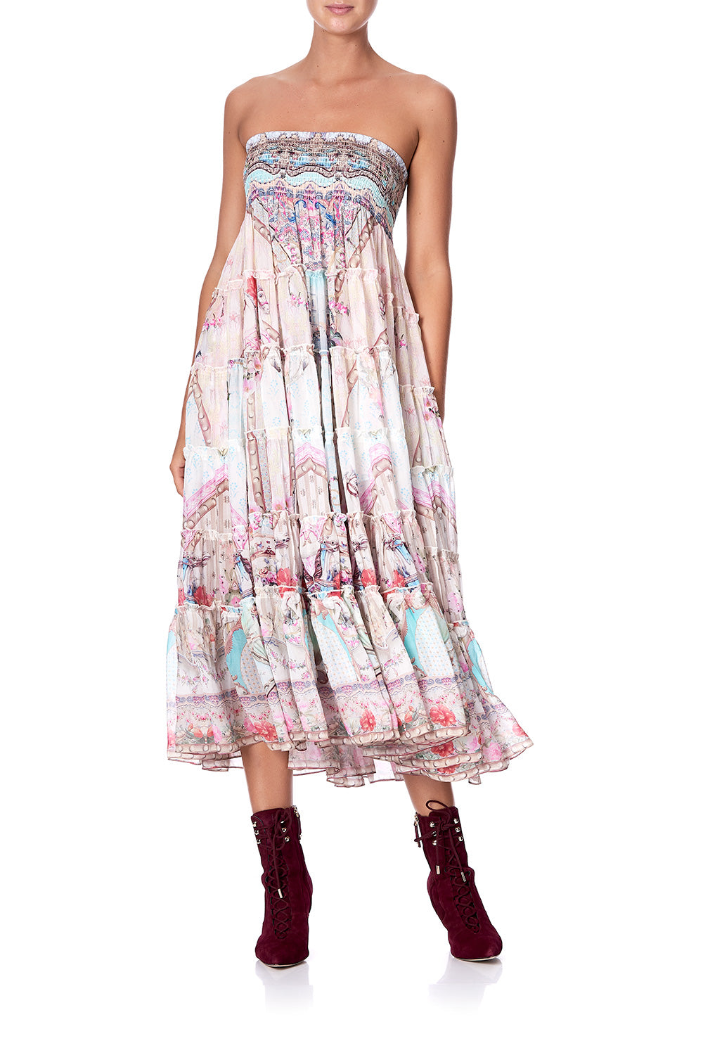 SHEER TIERED CIRCLE SKIRT CAROUSEL MADEMOISELLE