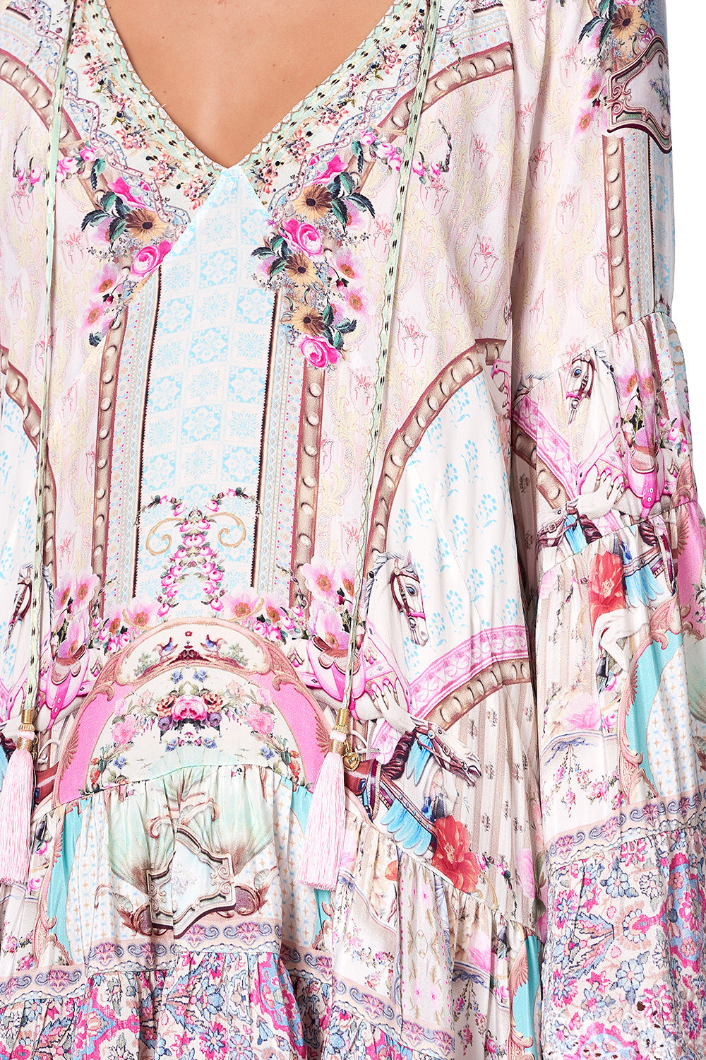 A-LINE GATHERED PANEL DRESS CAROUSEL MADEMOISELLE