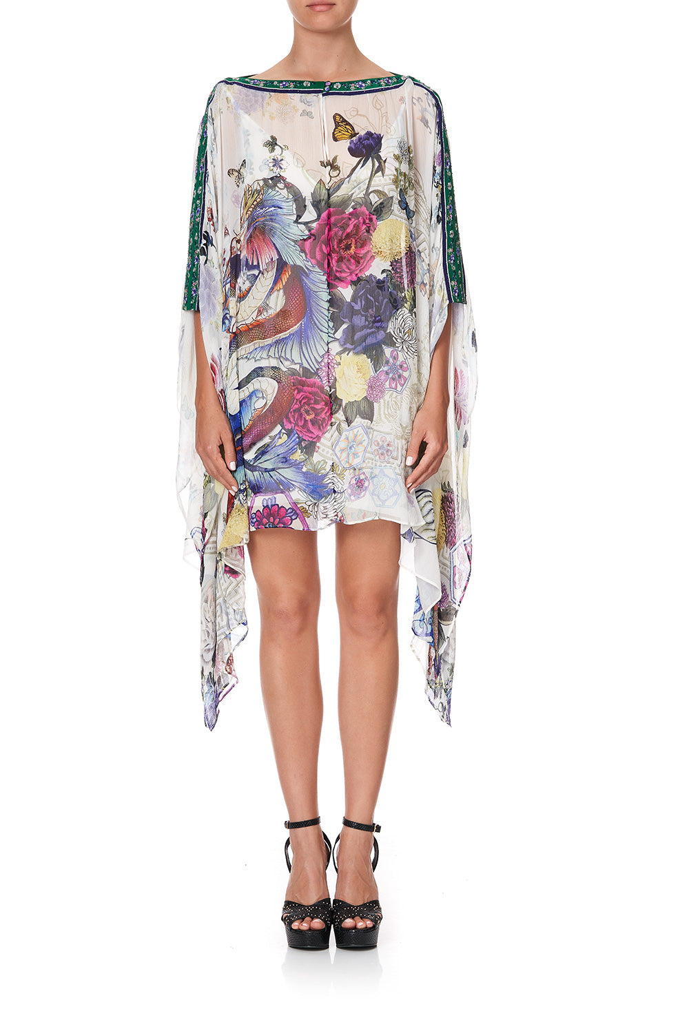 SHORT DRESS WITH BOAT NECKBAND GENTLE MOON