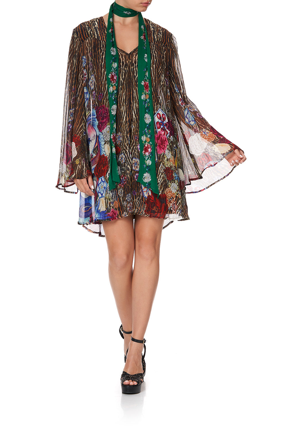 SHORT DRESS WITH YOKE JEWEL OF JUPITER