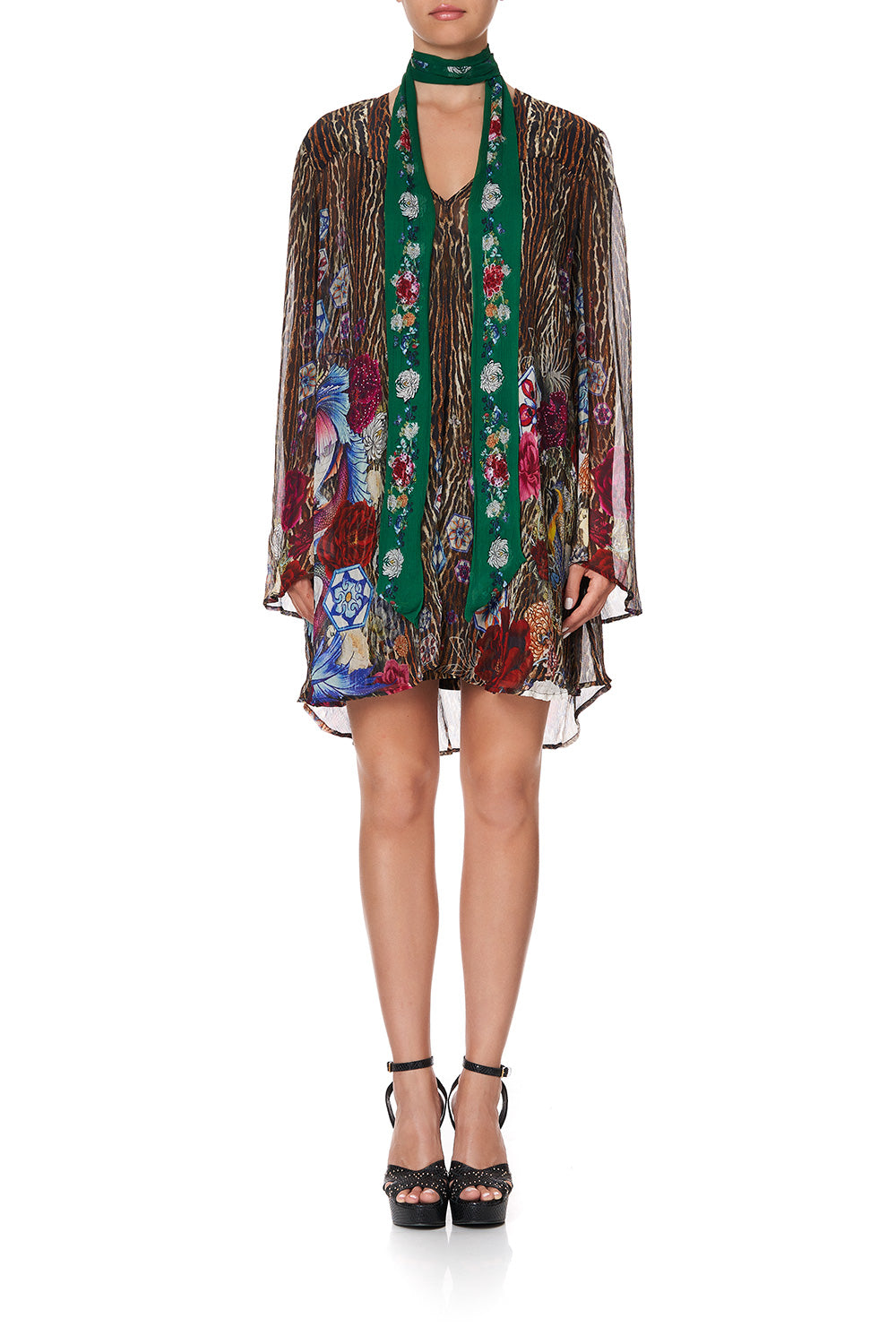 SHORT DRESS WITH YOKE JEWEL OF JUPITER