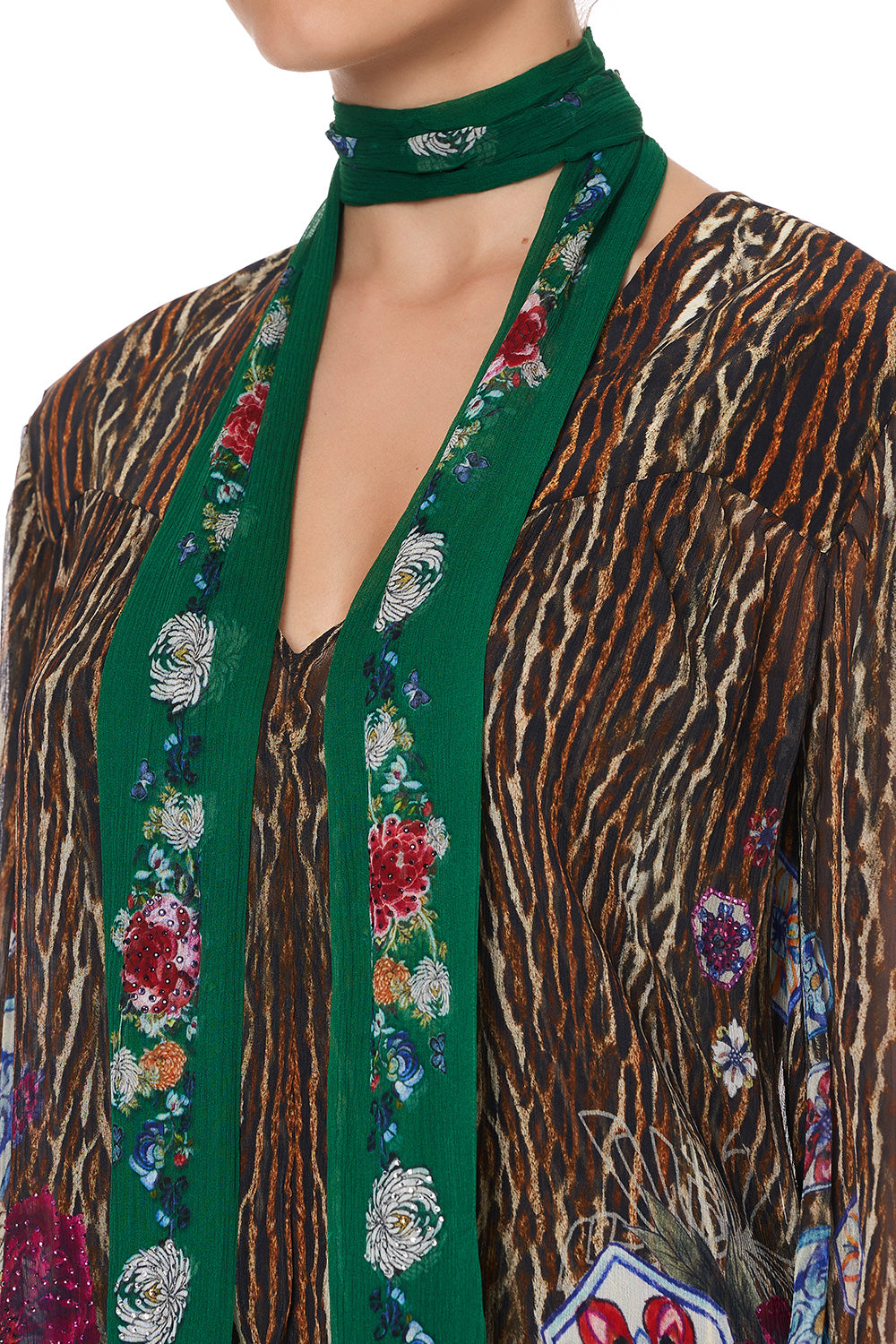 SHORT DRESS WITH YOKE JEWEL OF JUPITER