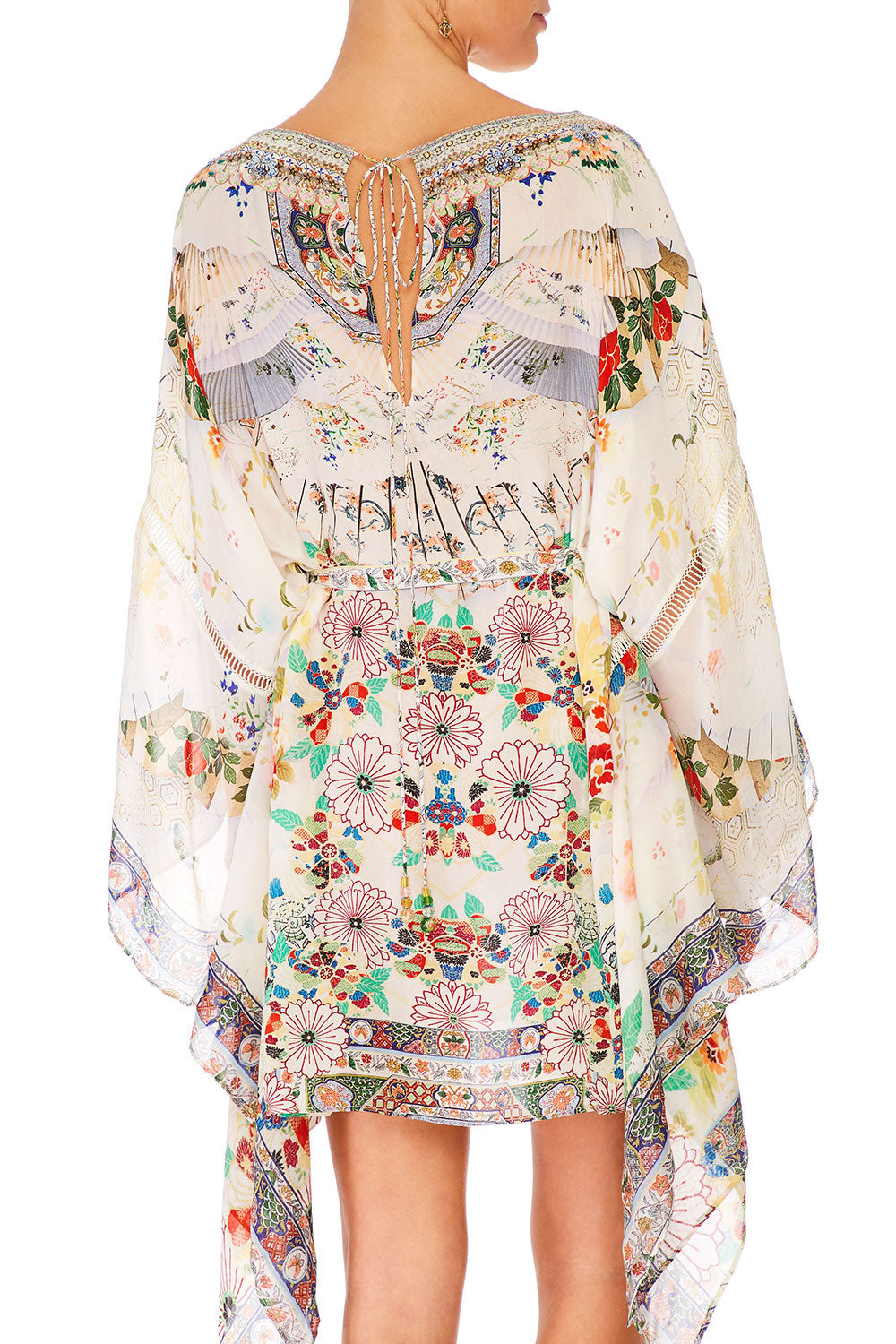 CAMILLA TIME AFTER TIME SHORT KAFTAN W SHEER SLEEVE