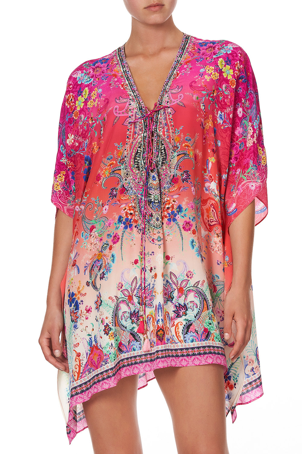 SHORT LACE UP KAFTAN FREE LOVE