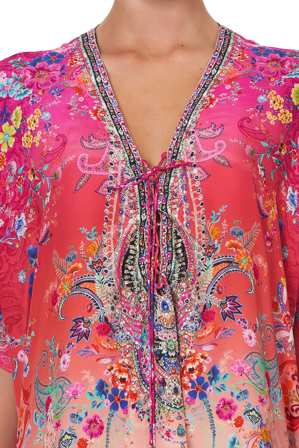 SHORT LACE UP KAFTAN FREE LOVE