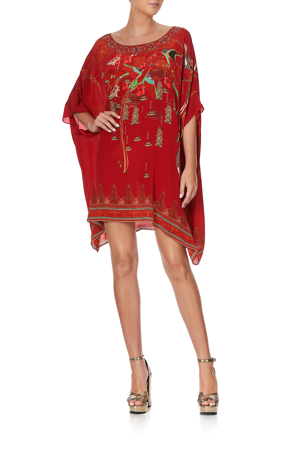 SHORT ROUND NECK KAFTAN FORBIDDEN FRUIT