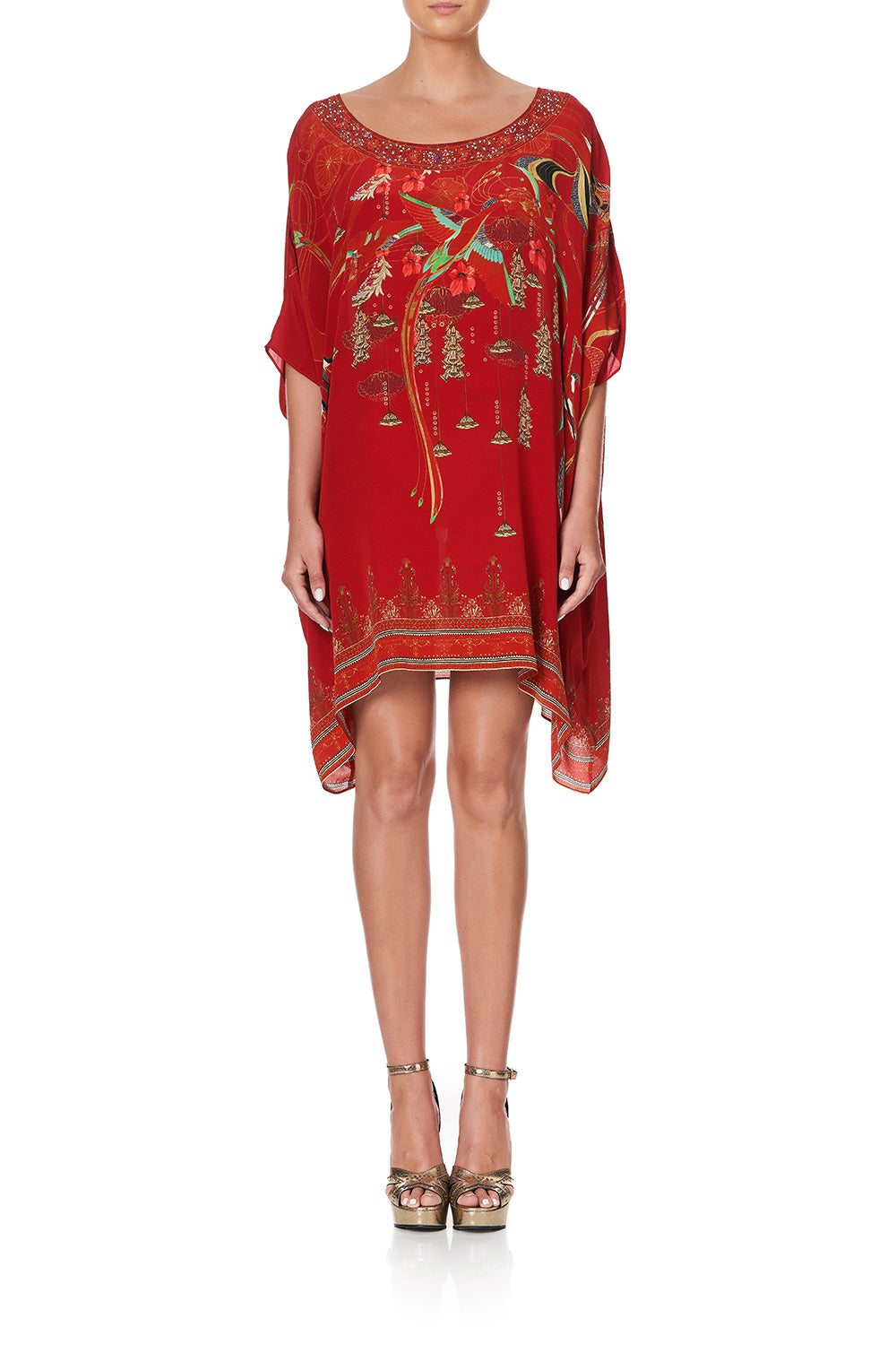 SHORT ROUND NECK KAFTAN FORBIDDEN FRUIT