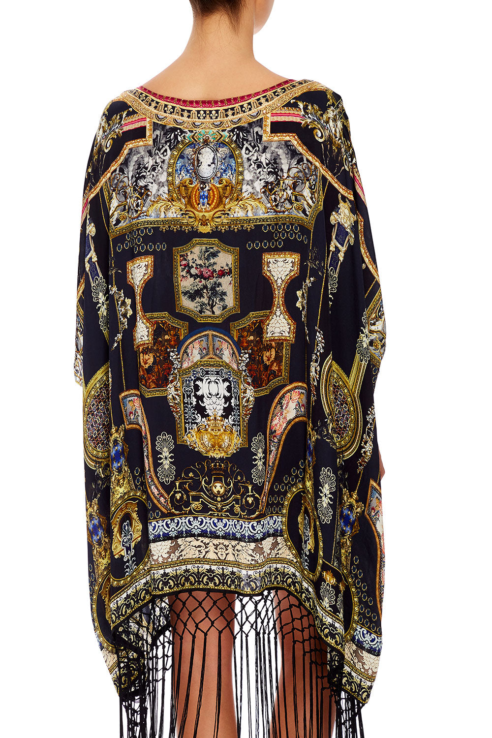 CAMILLA SHORT ROUND NECK KAFTAN MIDNIGHT MEETING