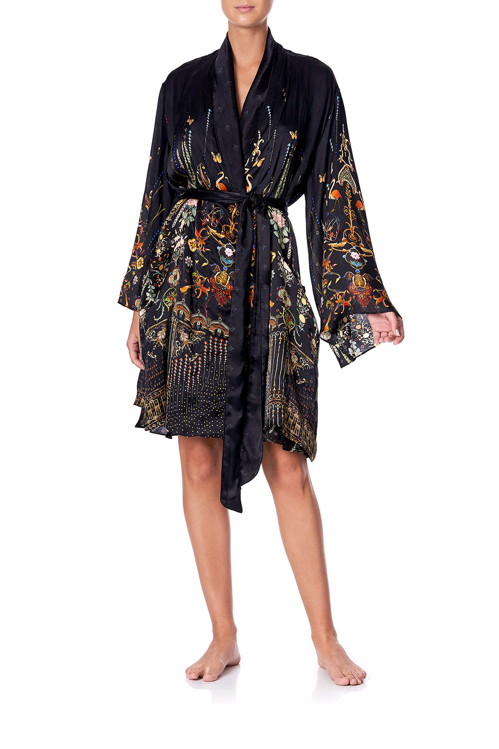 SLEEPWEAR FLARED SLEEVE DRESSING GOWN REBELLE REBELLE