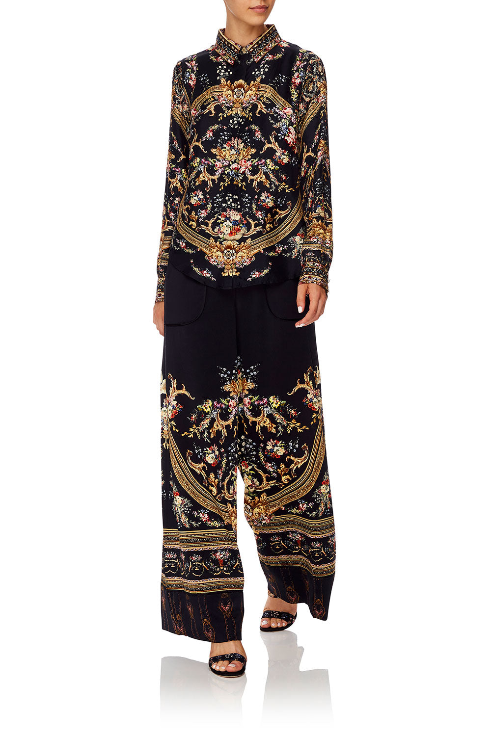 CAMILLA SLIM FIT LONG SLEEVE SHIRT FRIEND IN FLORA