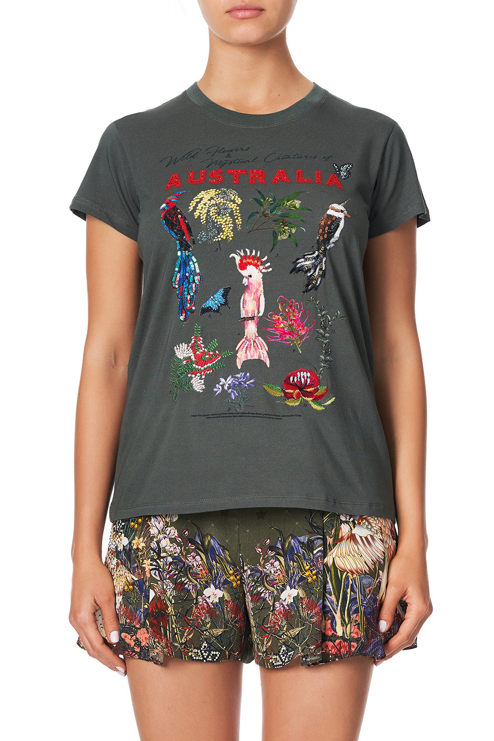 SLIM FIT ROUND NECK T-SHIRT WATCHFUL WINGS