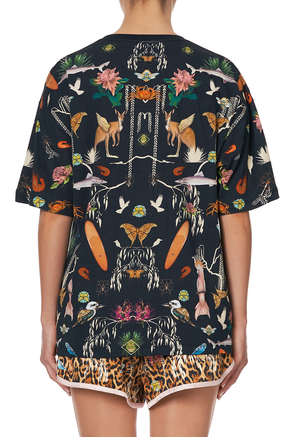 SLIM FIT ROUND NECK T-SHIRT FAUNA ELECTRO