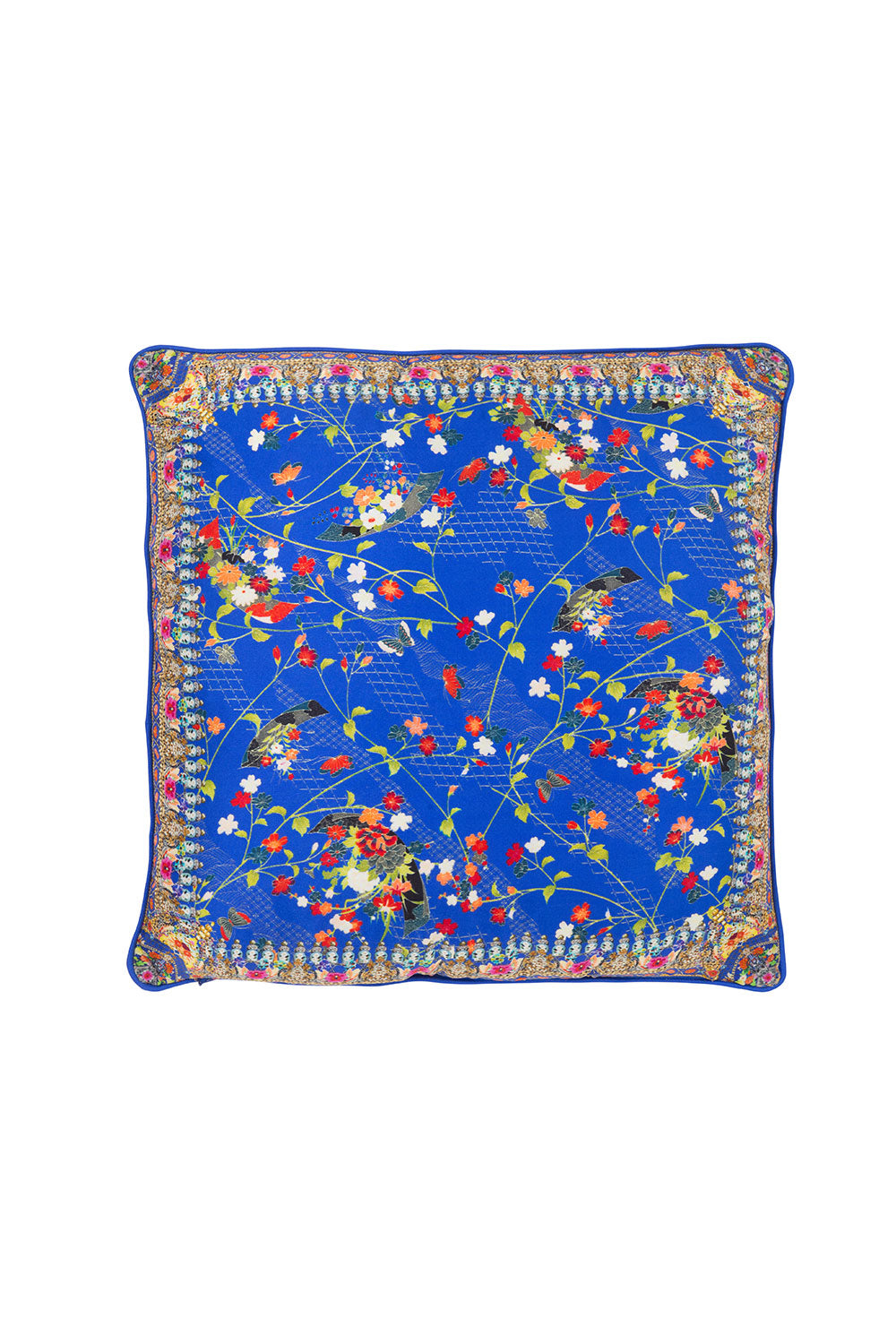 CAMILLA SMALL SQUARE CUSHION PLAYING KOI