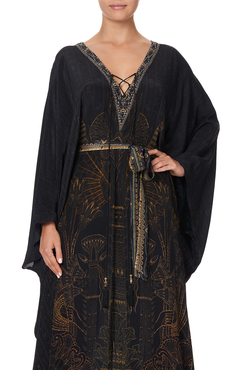 SPLIT HEM LACE UP KAFTAN COBRA KING