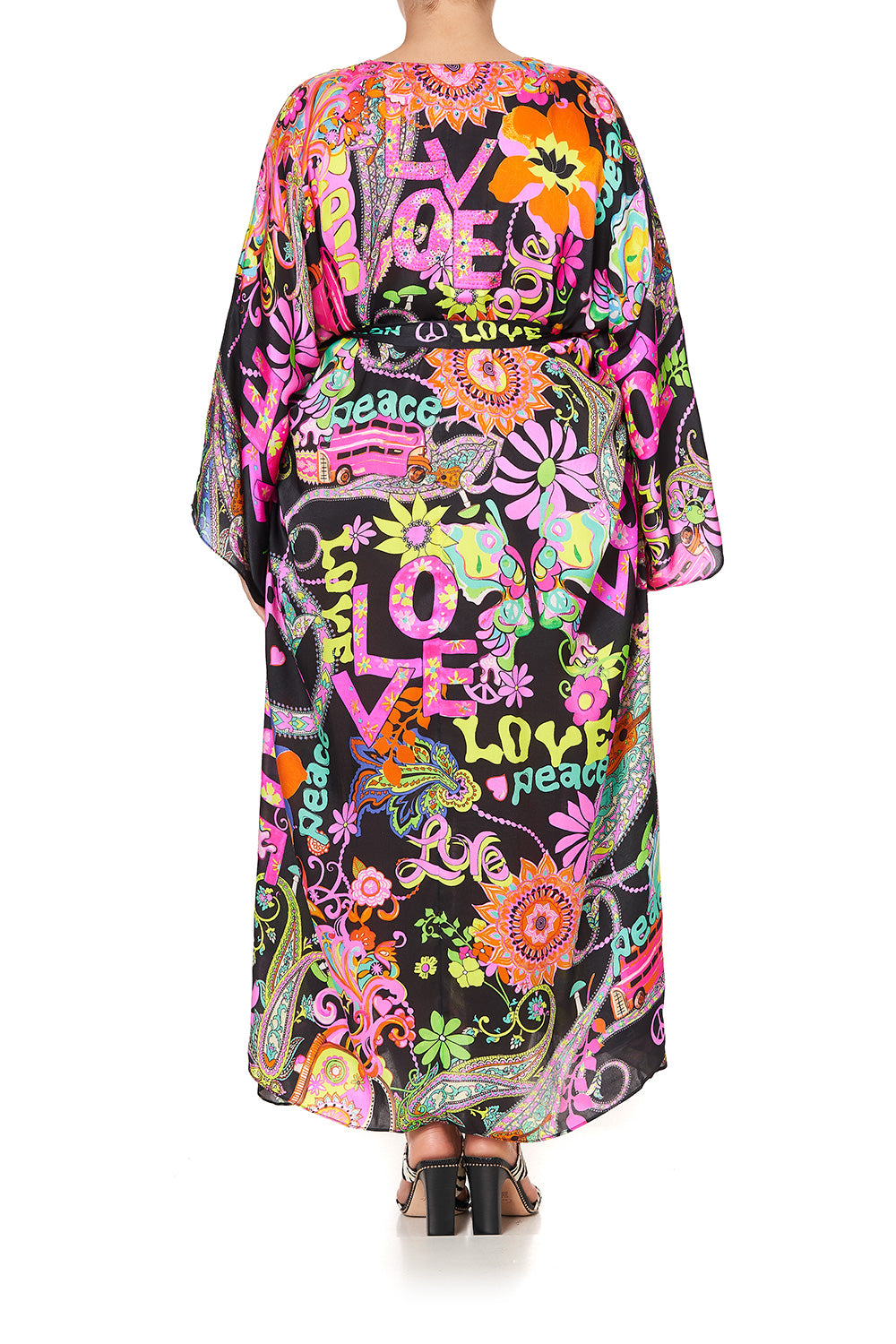 SPLIT HEM LACE UP KAFTAN PEACE LOVE AND HAIR