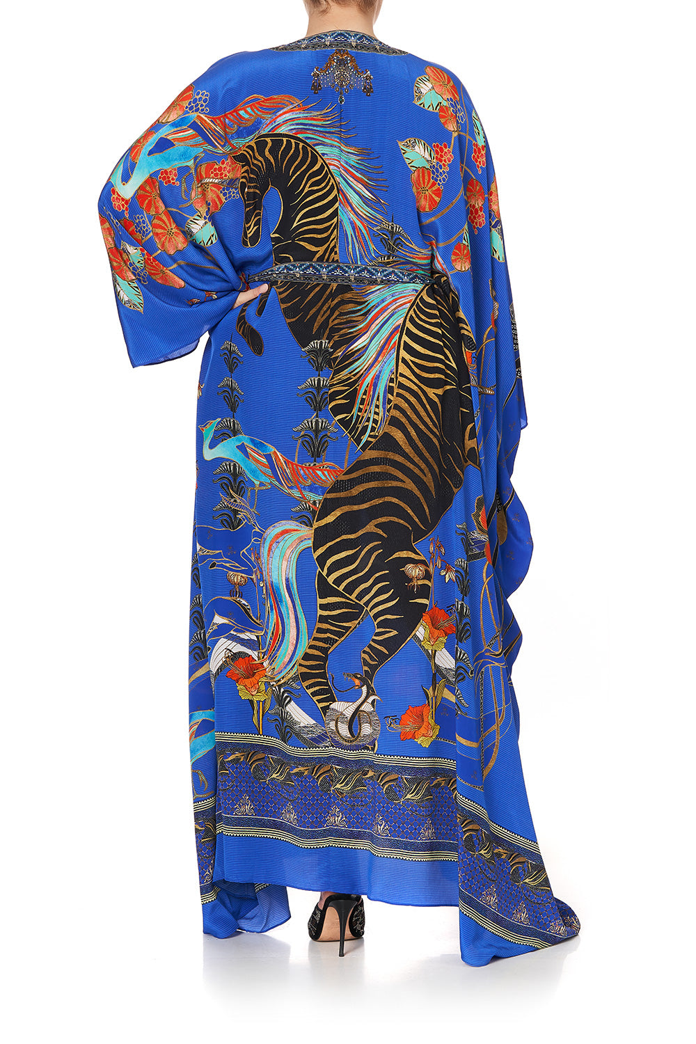 SPLIT HEM LACE UP KAFTAN TREE OF LIFE