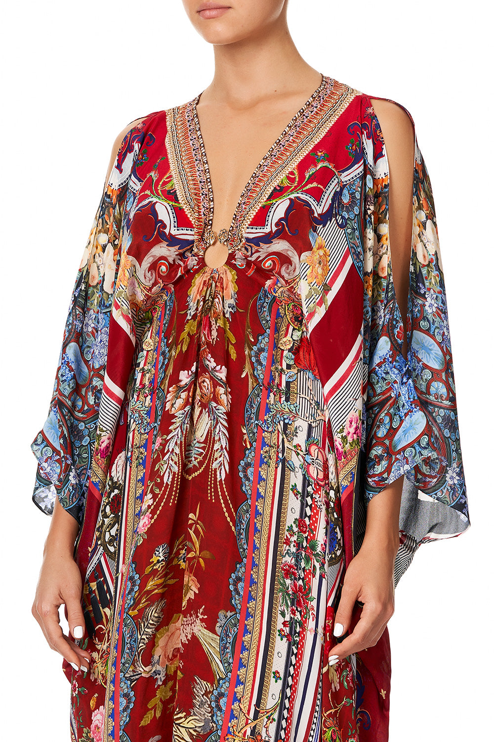 CAMILLA SPLIT SLEEVE KAFTAN W HARDWARE COSTUME PARTY