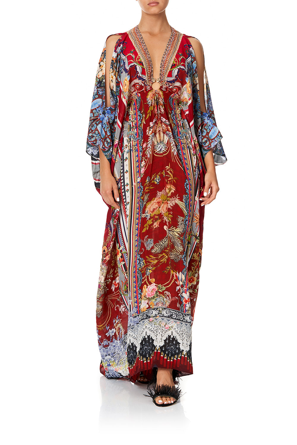 CAMILLA SPLIT SLEEVE KAFTAN W HARDWARE COSTUME PARTY