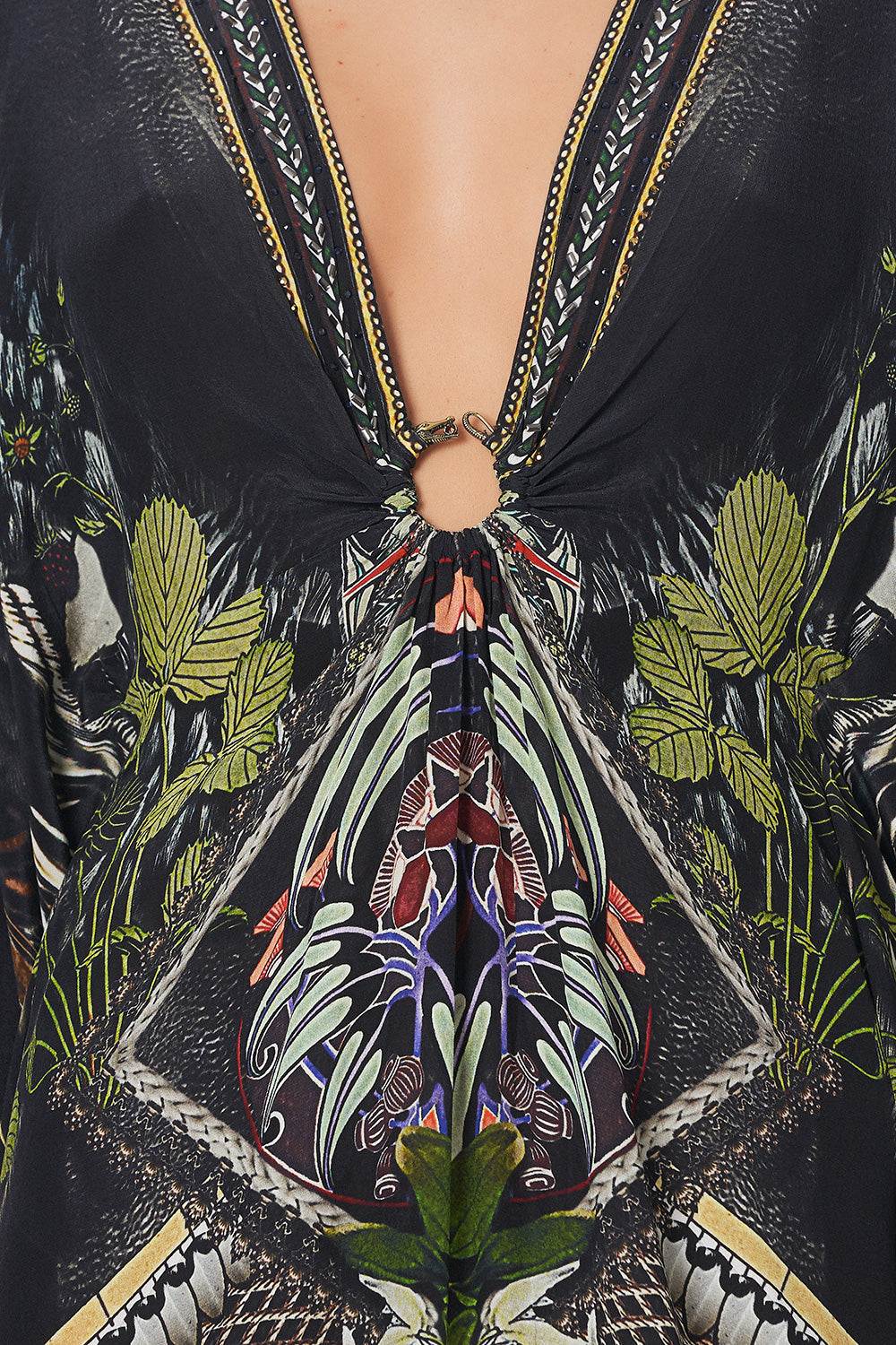 SPLIT SLEEVE KAFTAN WITH HARDWARE BOTANICAL CHRONICLES