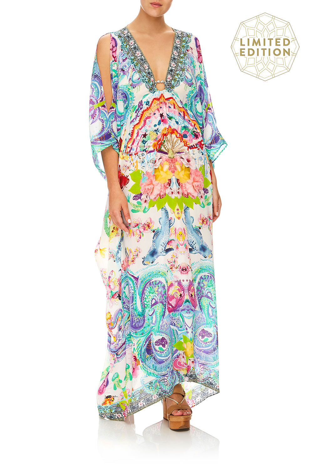 SPLIT SLEEVE KAFTAN WITH HARDWARE DRAGON DIVINITY