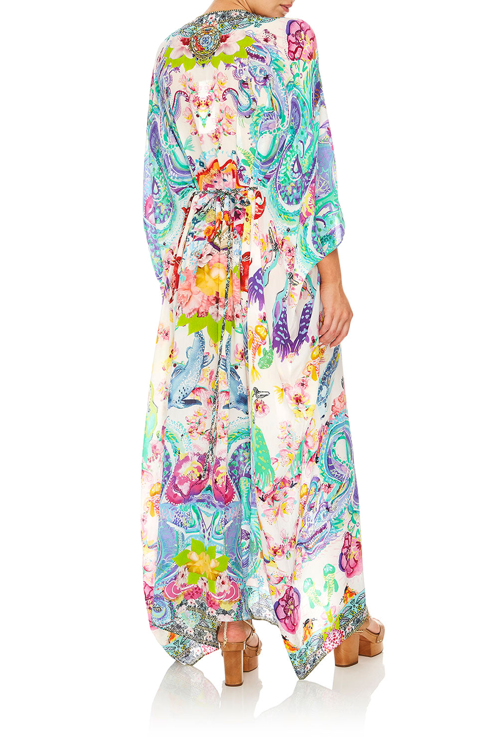 CAMILLA DRAGON DIVINITY SPLIT SLEEVE KAFTAN W/ HARDWARE