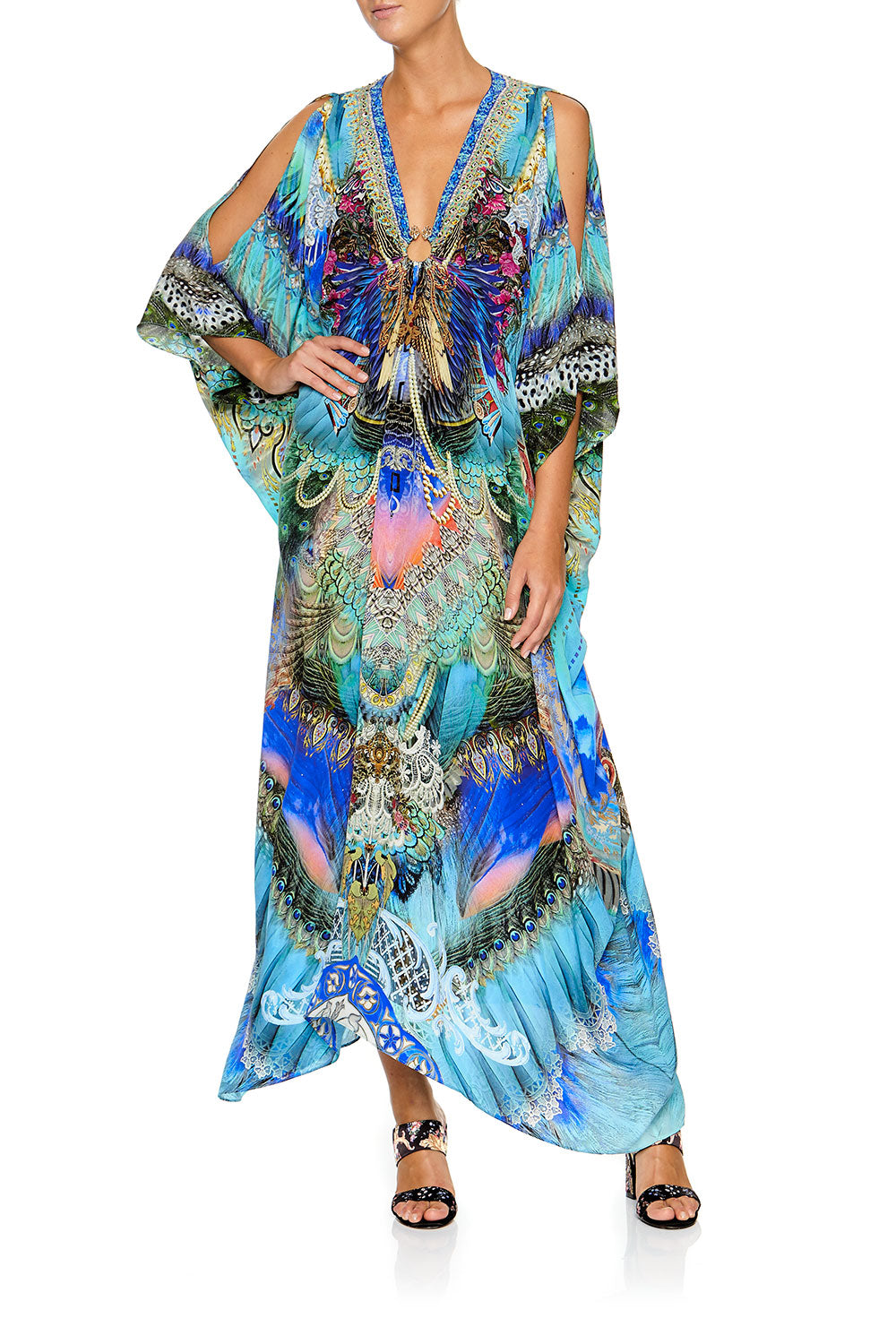 CAMILLA SPLIT SLEEVE KAFTAN WITH HARDWARE FREEDOM FLIGHT