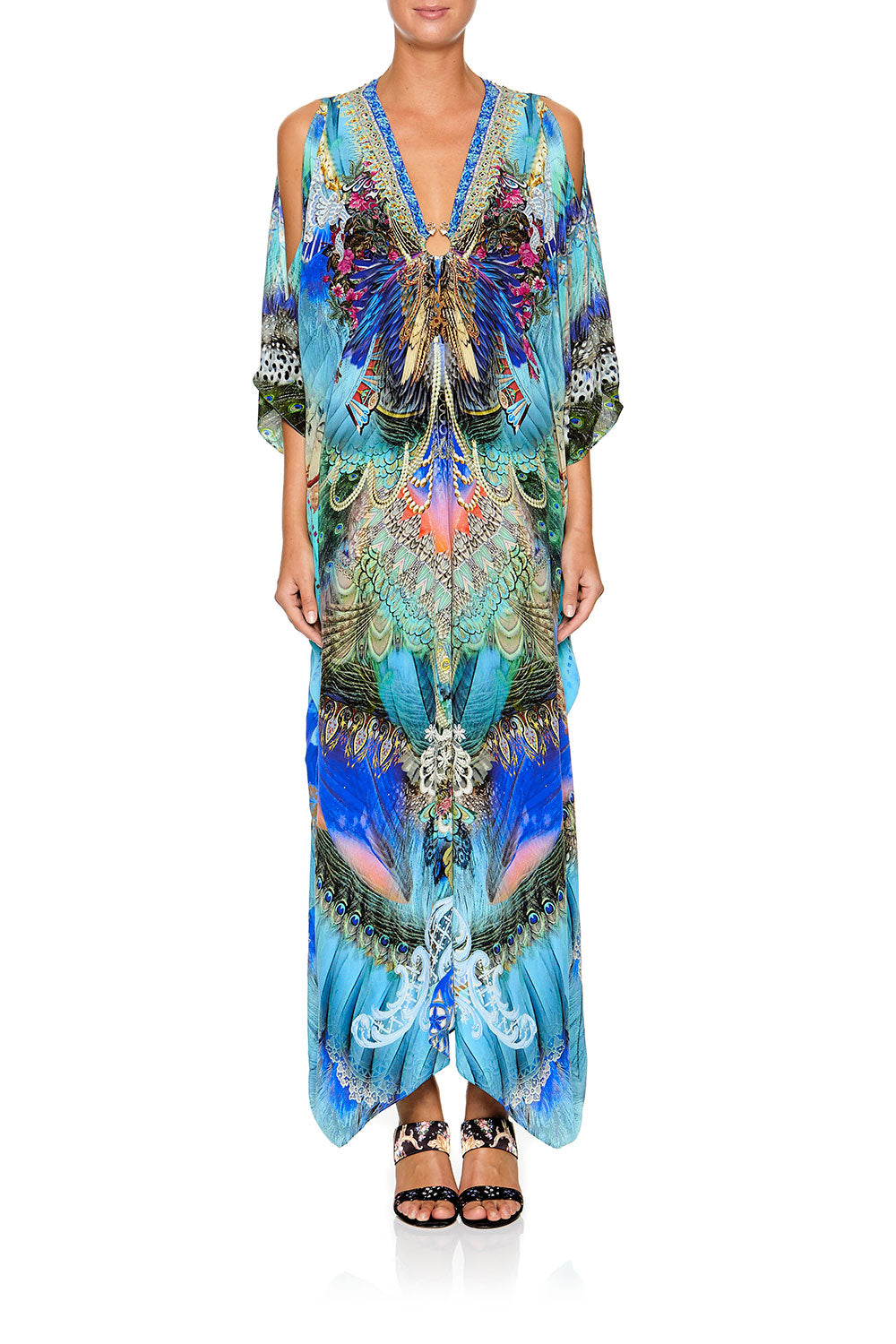 CAMILLA SPLIT SLEEVE KAFTAN WITH HARDWARE FREEDOM FLIGHT