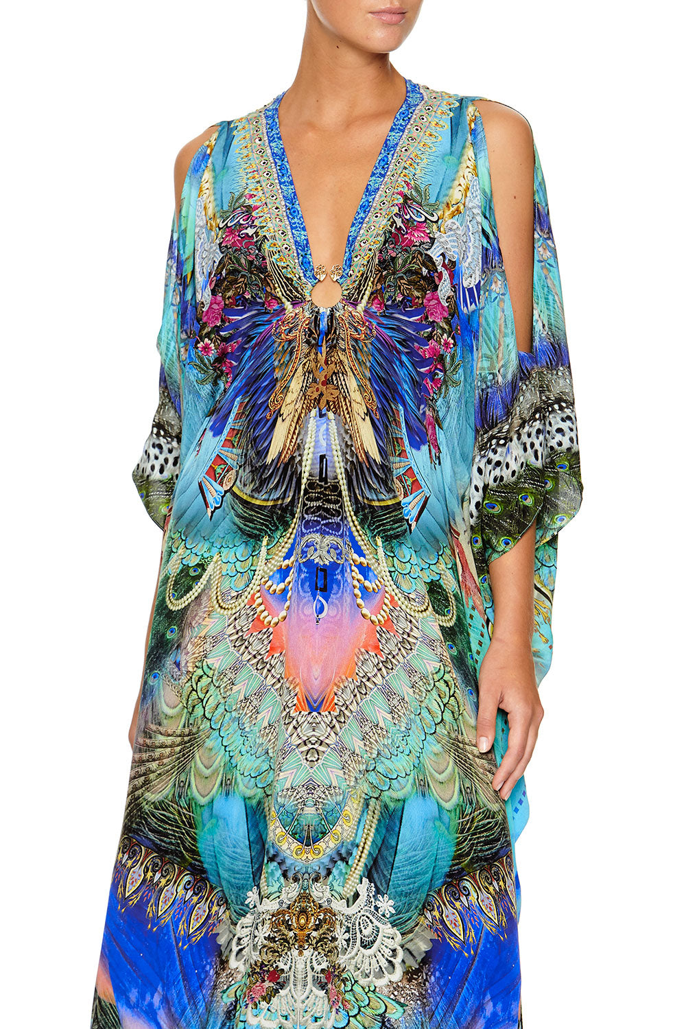 CAMILLA SPLIT SLEEVE KAFTAN WITH HARDWARE FREEDOM FLIGHT