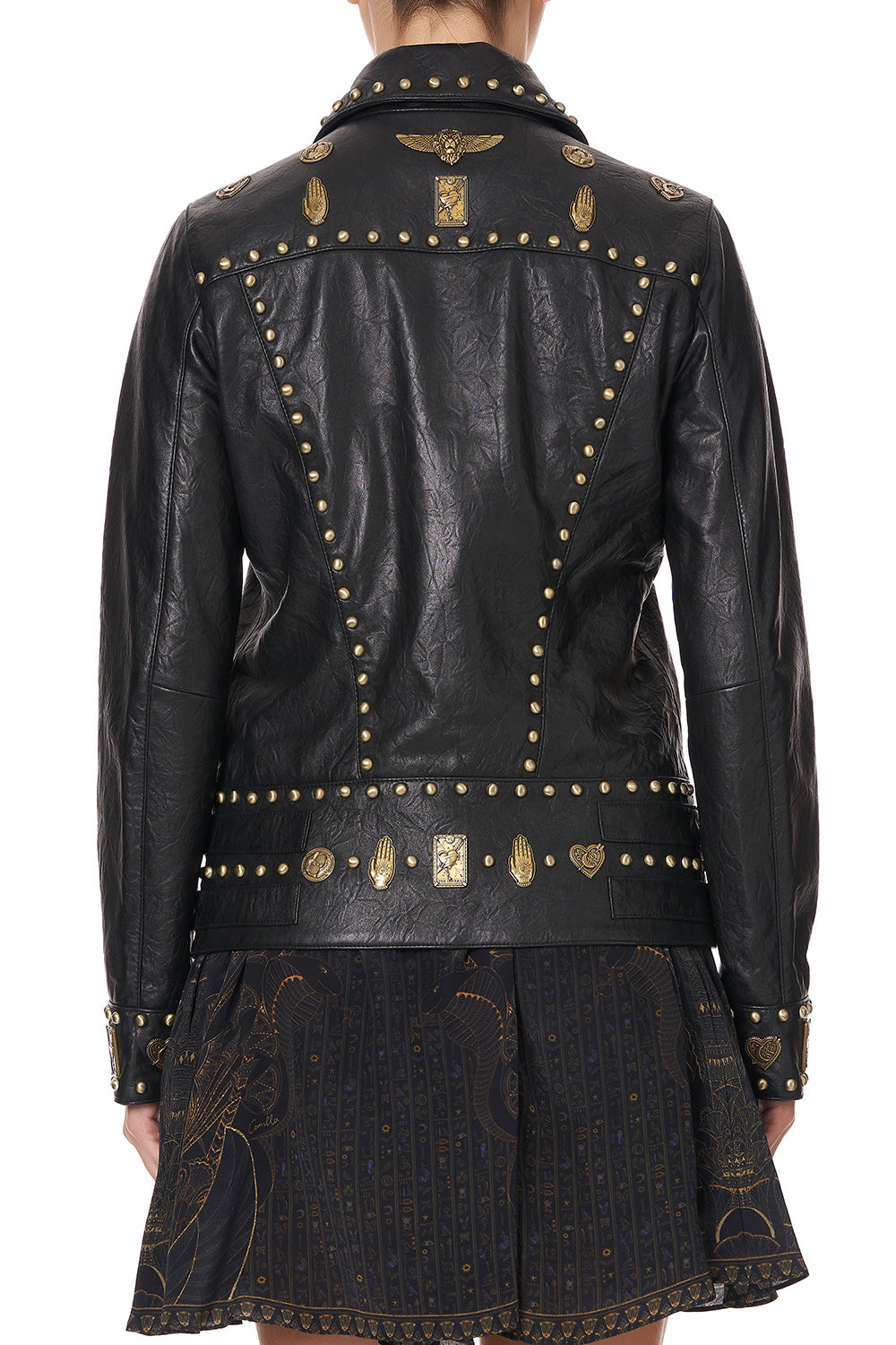 STUDDED BIKER JACKET COBRA KING