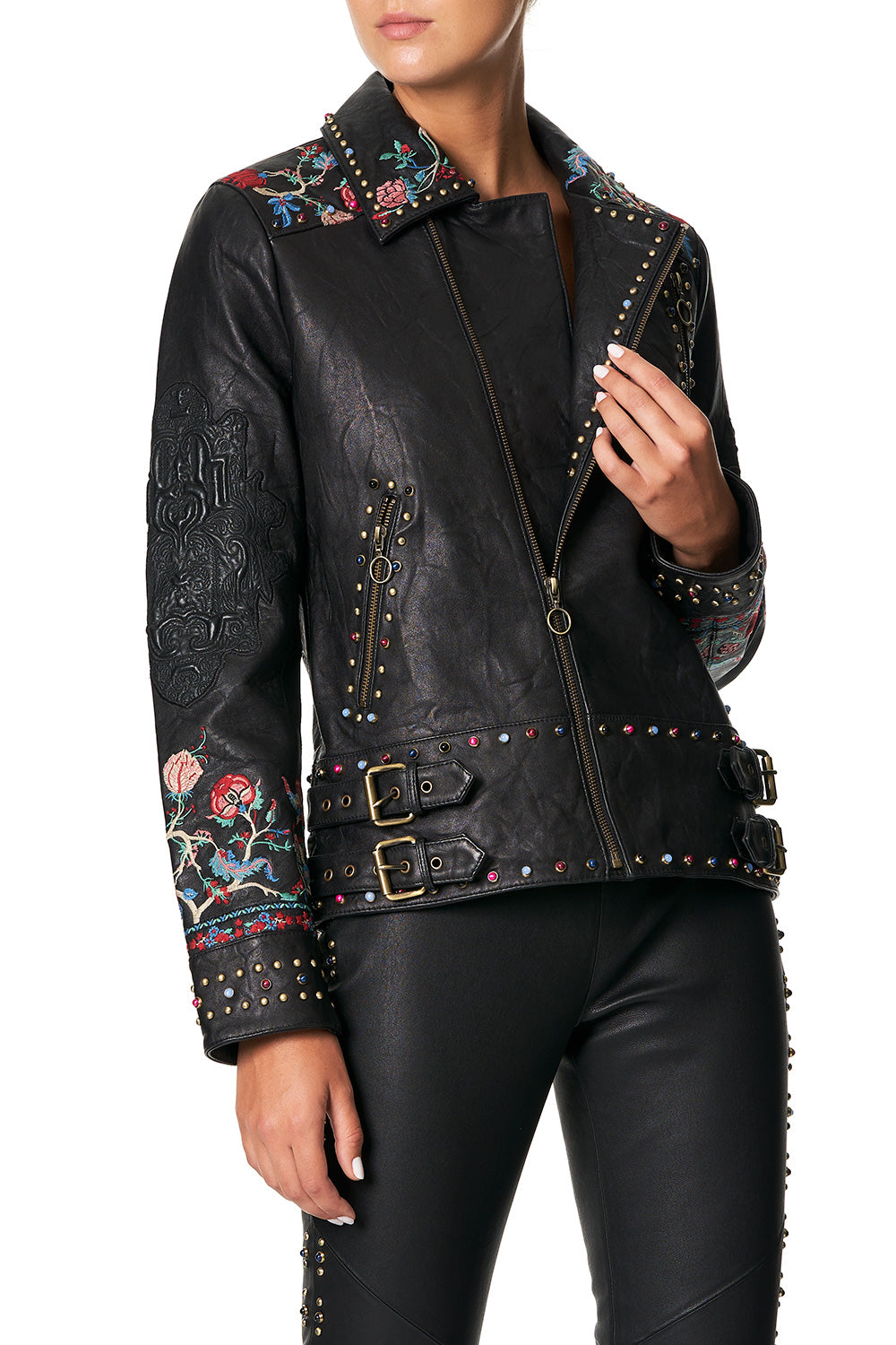 CAMILLA STUDDED BIKER JACKET HAUTE PROVINCIAL