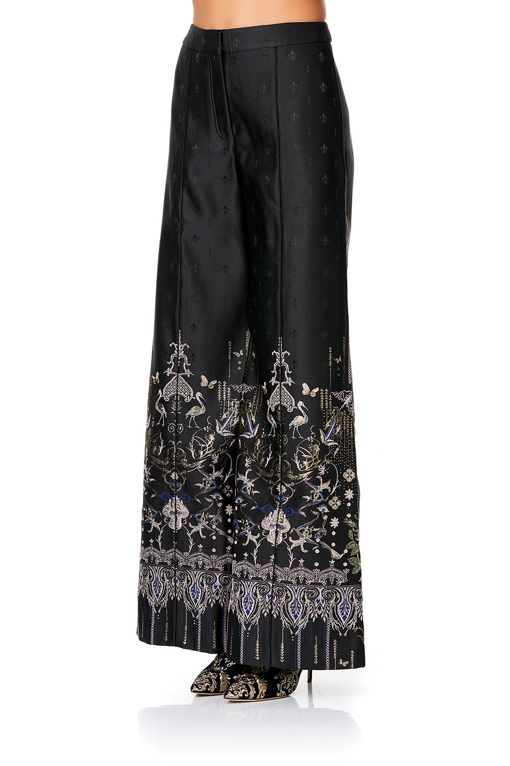JACQUARD PANT WITH FRONT SEAMS REBELLE REBELLE