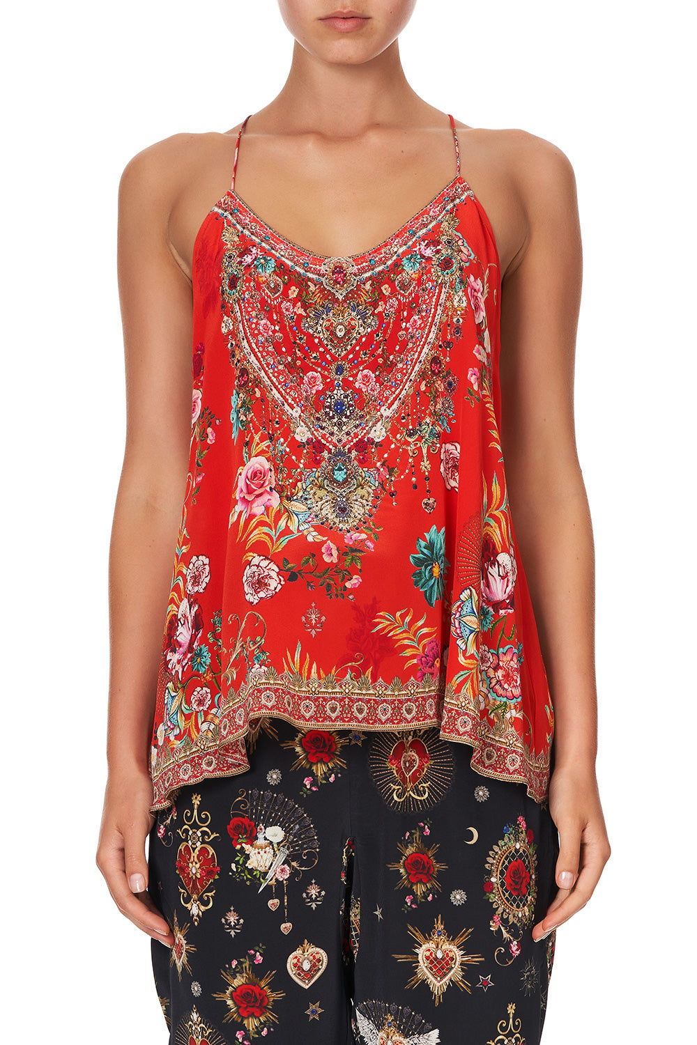 T BACK SHOESTRING TOP CAMEOS CAN CAN