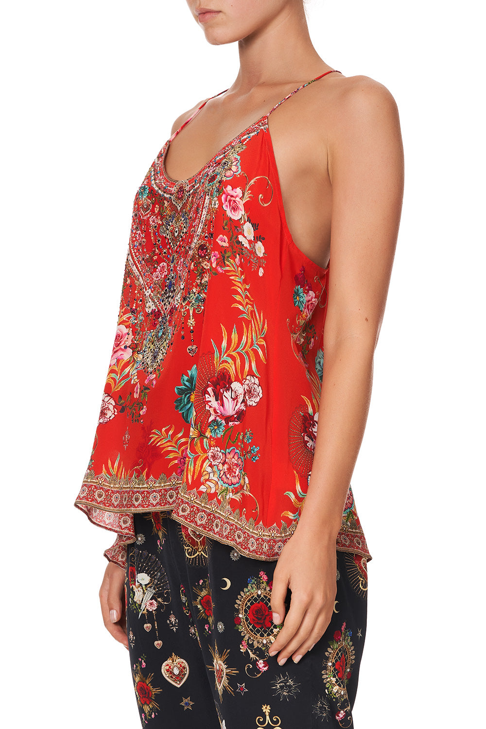 T BACK SHOESTRING TOP CAMEOS CAN CAN