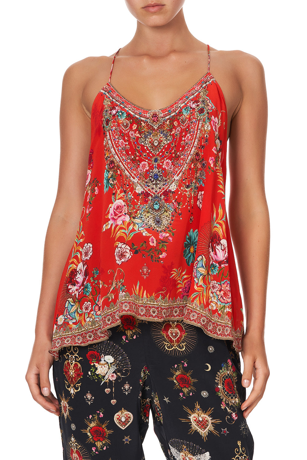 T BACK SHOESTRING TOP CAMEOS CAN CAN