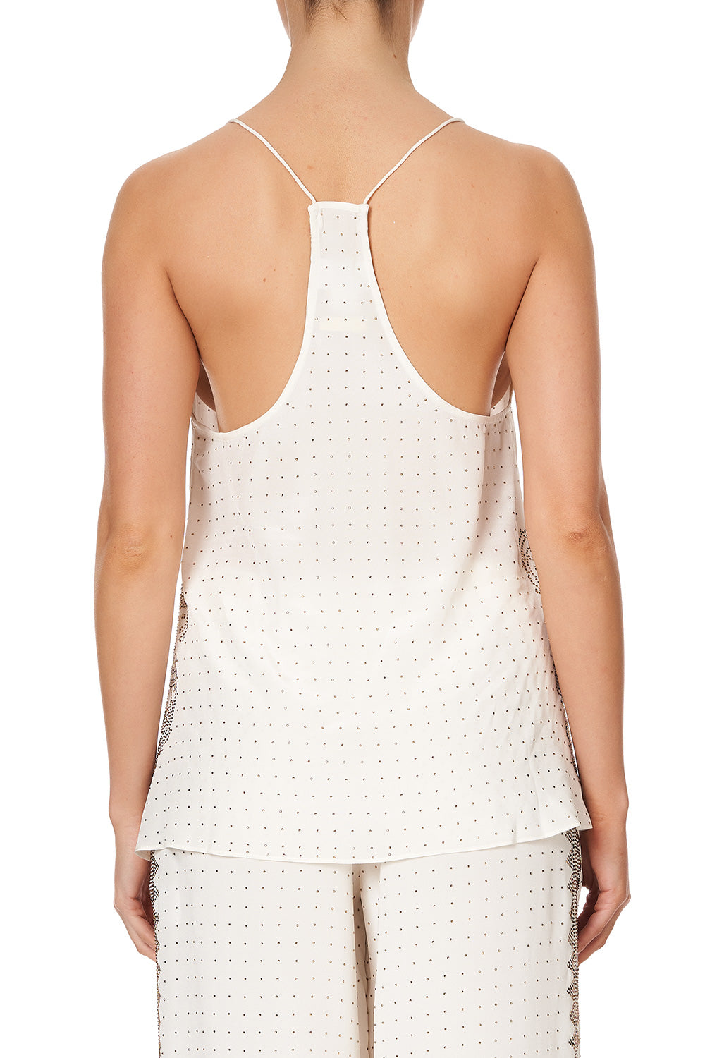 T BACK SHOESTRING TOP LUXE CREAM