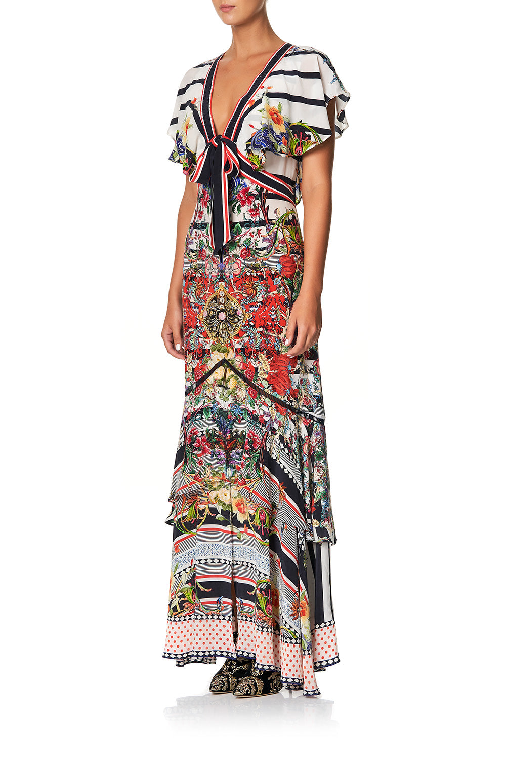 TIE FRONT MAXI WITH SPLIT JOIE DE VIVRE