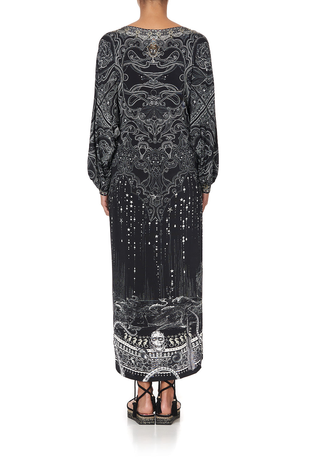 TWIST FRONT DRESS MIDNIGHT PEARL