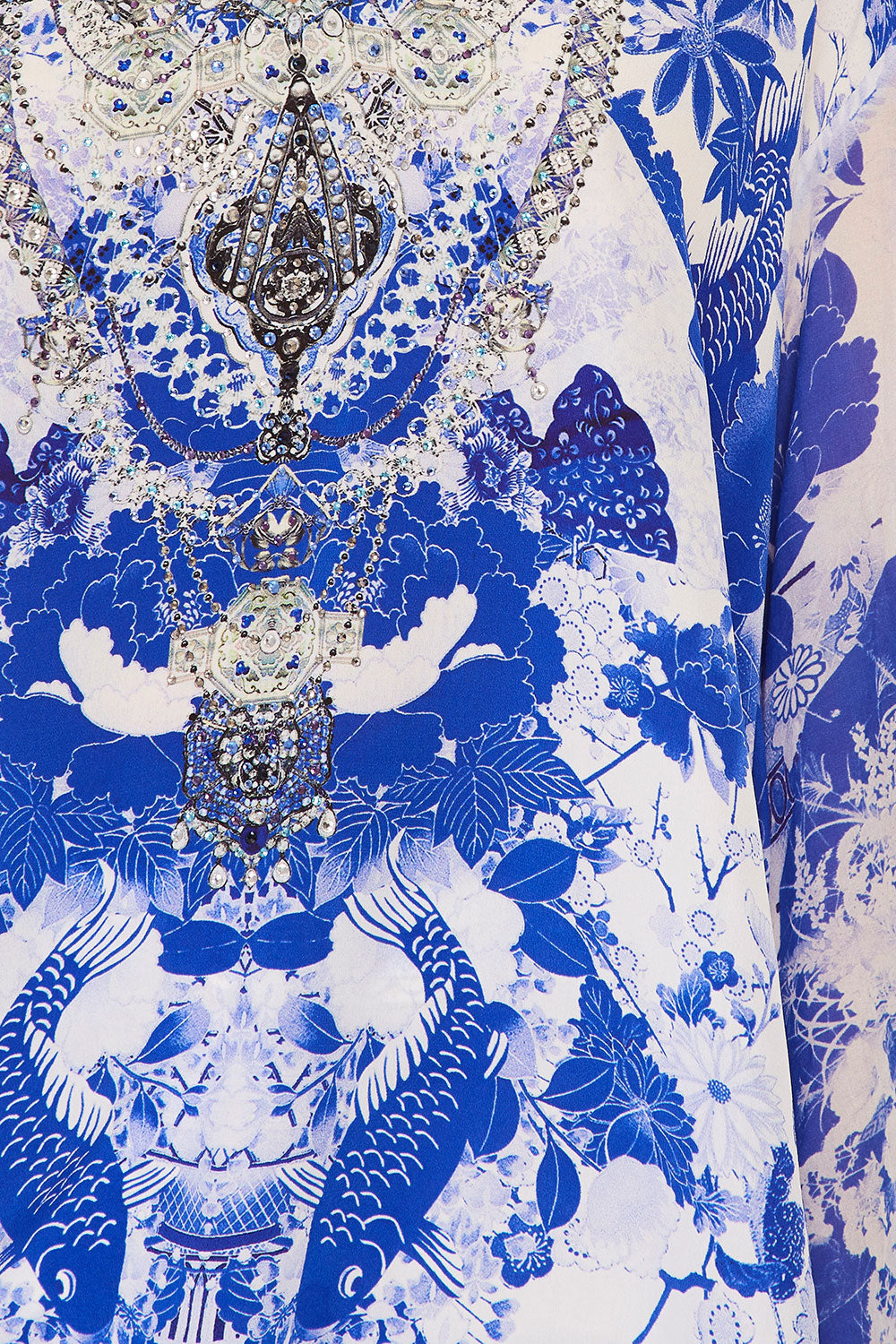 CAMILLA V-NECK A-LINE BLOUSE THE FAN SEA