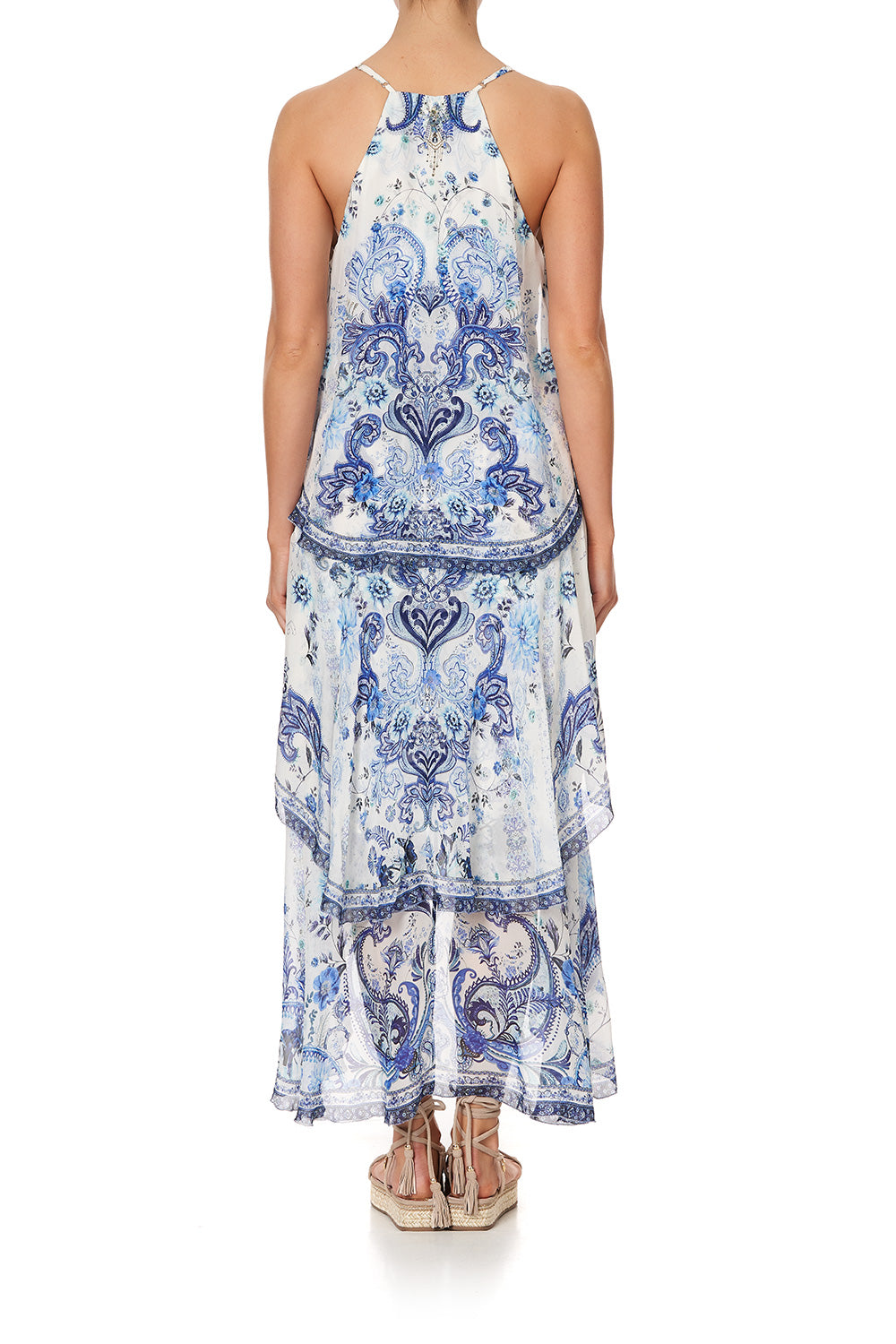 V-NECK FITTED DRESS WITH RUFFLES TALKING ABOUT A REVOLUTION