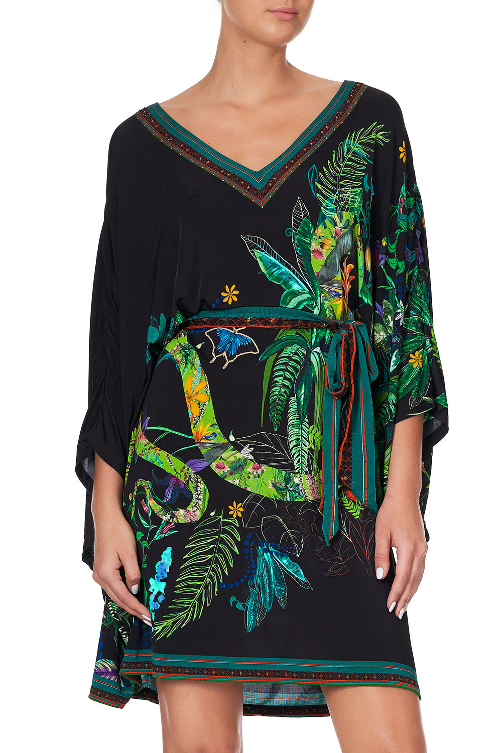 V NECK JERSEY SHORT KAFTAN TIE RIVER CRUISE