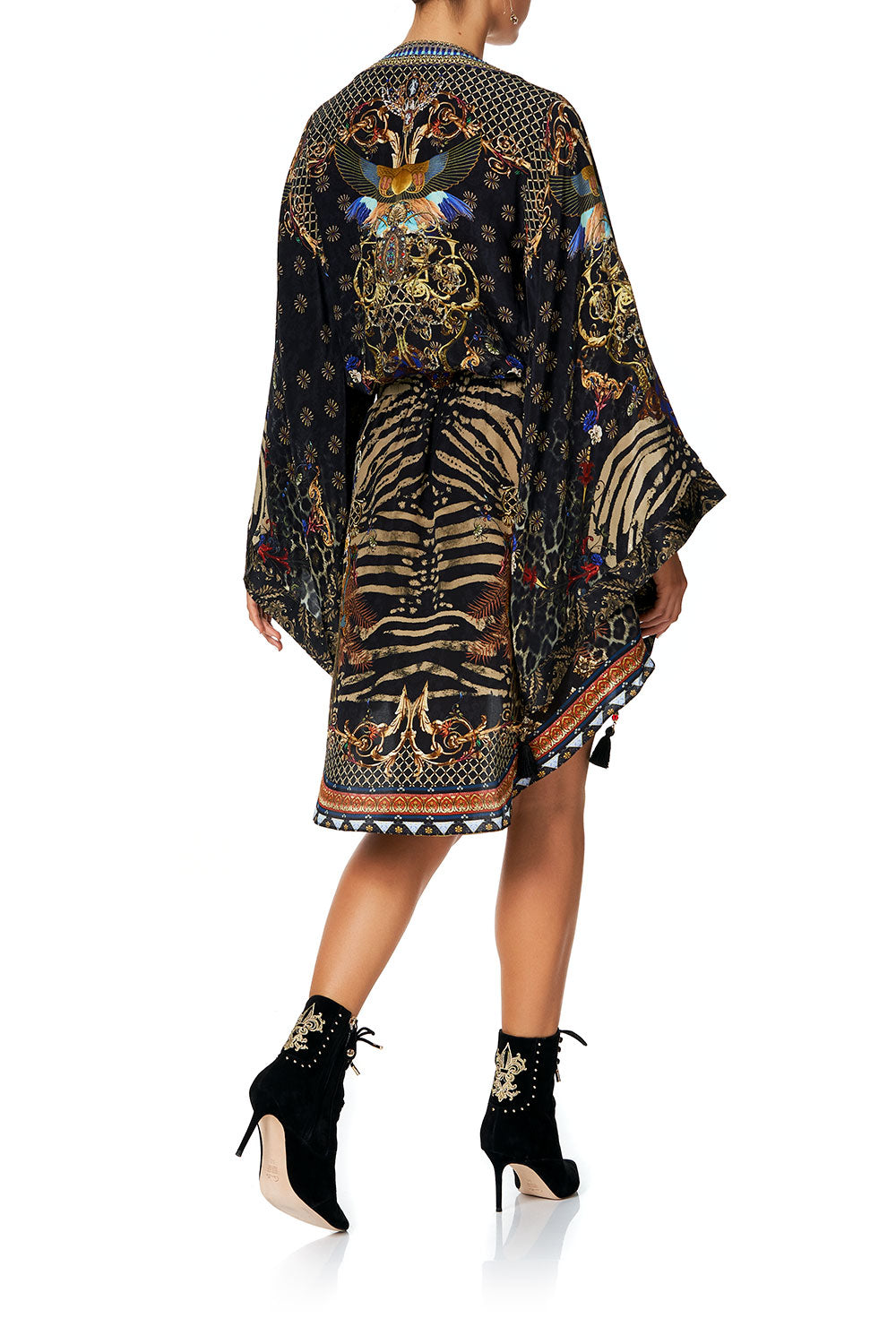 CAMILLA V NECK KIMONO DRESS WITH TIE THE NIGHT WE MET
