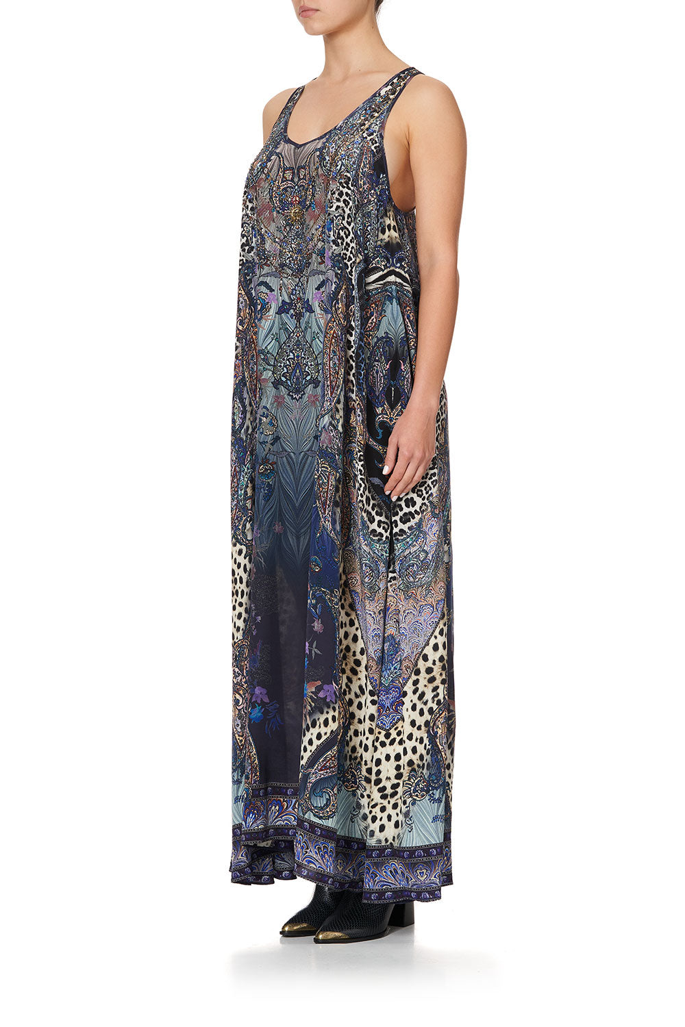 V NECK RACERBACK DRESS FESTIVAL EXPRESS