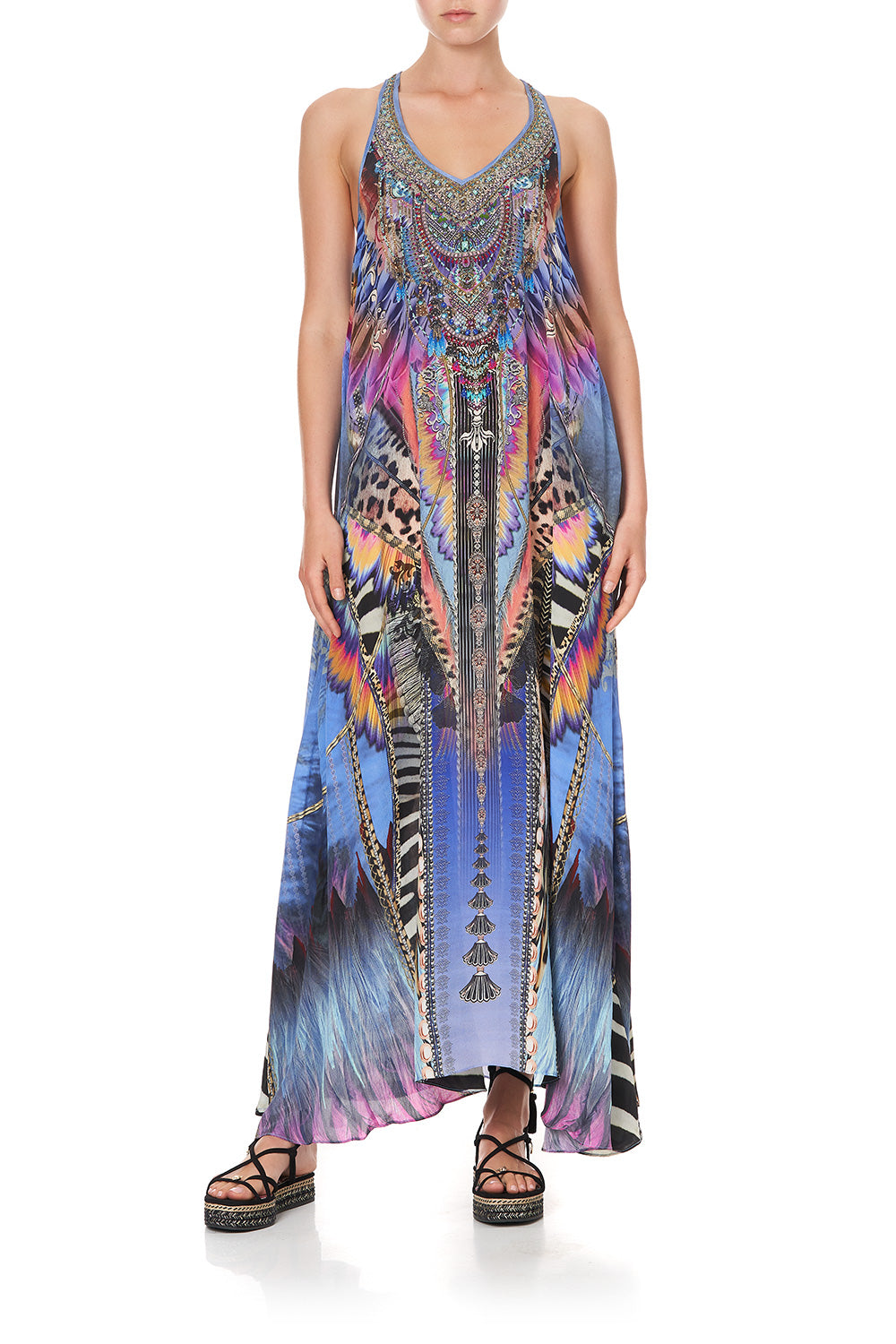 V NECK RACERBACK DRESS LOVE ON THE WING