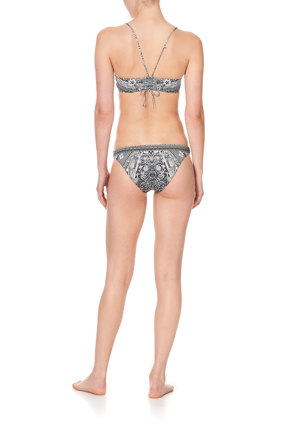 V NECK ROUCHED BACK CROP TOP ONE TRIBE