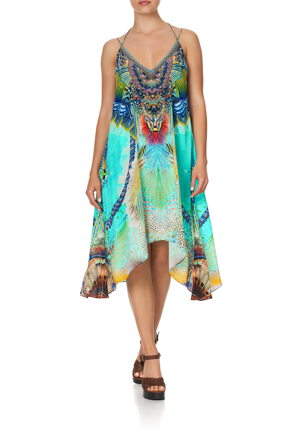 V-NECK STRAPPY FLARE DRESS REEF WARRIOR