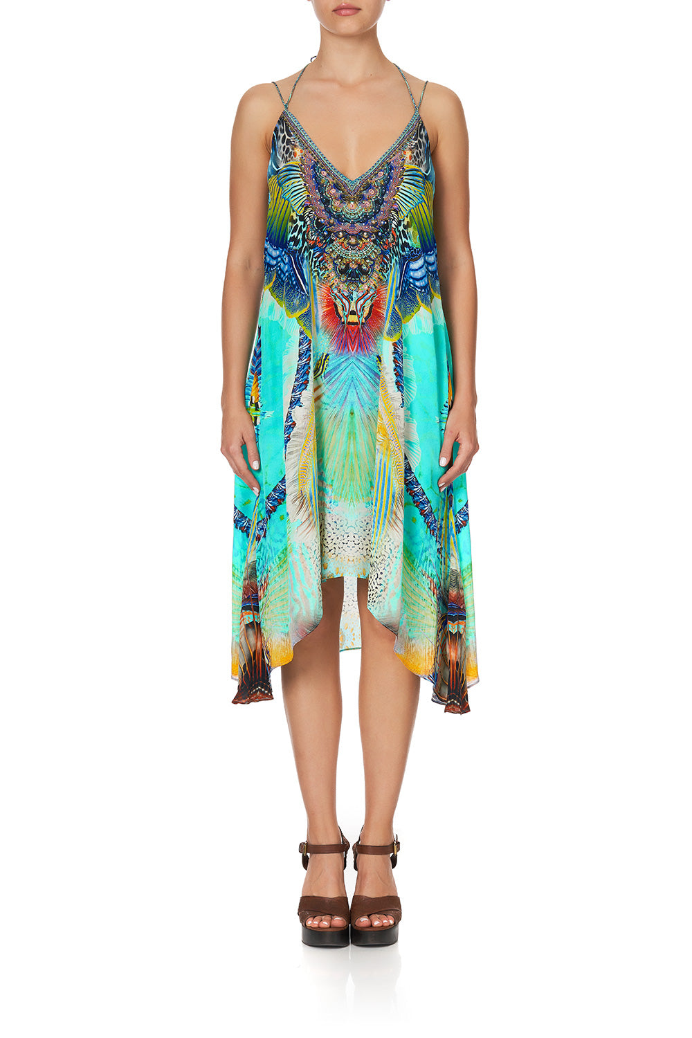 V-NECK STRAPPY FLARE DRESS REEF WARRIOR