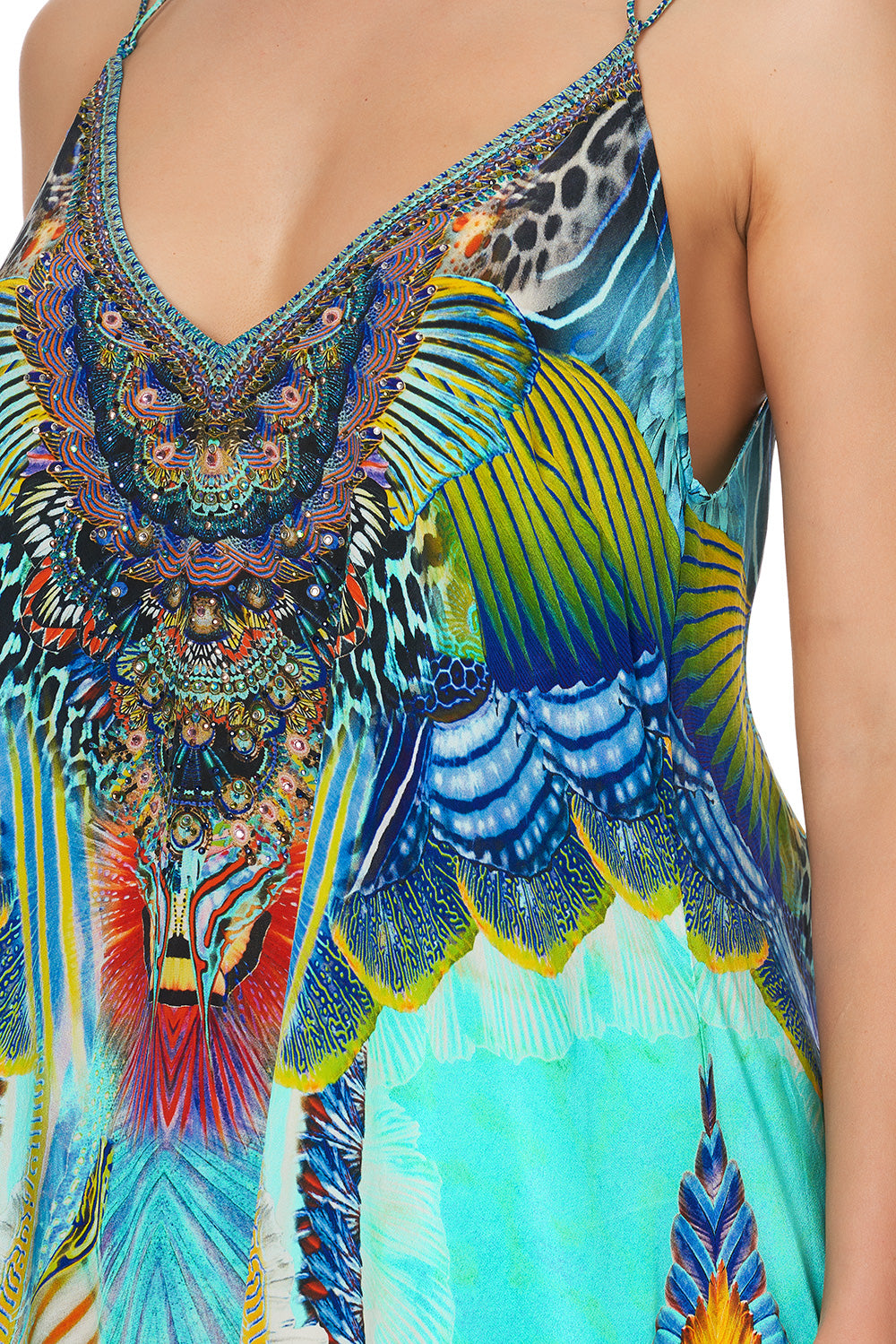 V-NECK STRAPPY FLARE DRESS REEF WARRIOR