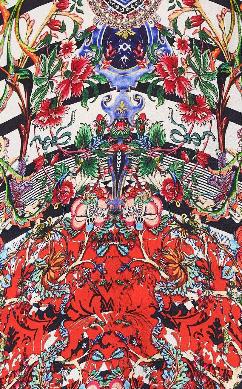 CAMILLA V NECK TOP WITH SPLIT BACK JOIE DE VIVRE